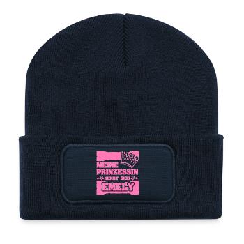 Spruch Emely - Recycelte Patch Beanie - French Navy - Vorne