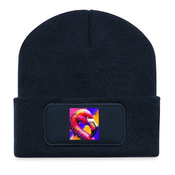 flamingo - Recycled Patch Beanie - french navy - Front