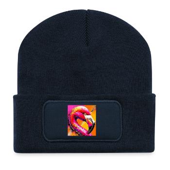 flamingo - Recycled Patch Beanie - french navy - Front