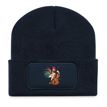 Hahn Musicien - Beanie recyclé à patch - bleu marine - Devant