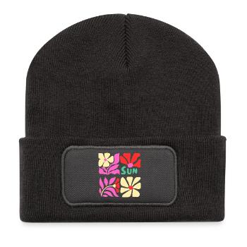 Sonnenblumen Power Floral Sun surfen aloha - Recycelte Patch Beanie - Dunkelgrau - Vorne