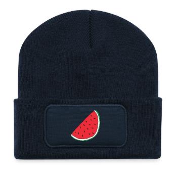 Palestine libre - Beanie recyclé à patch - bleu marine - Devant
