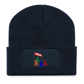 Family Cycling Finish - Recycled Patch Beanie - french navy - Front
