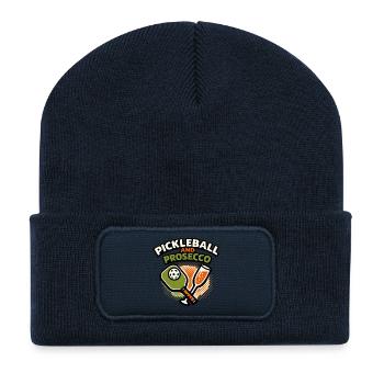 Pickleball and Prosecco Fusion - Recycled Patch Beanie - french navy - Front