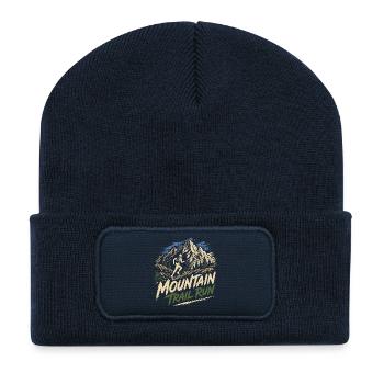 Mountain Trail Run - Recycled Patch Beanie - french navy - Front