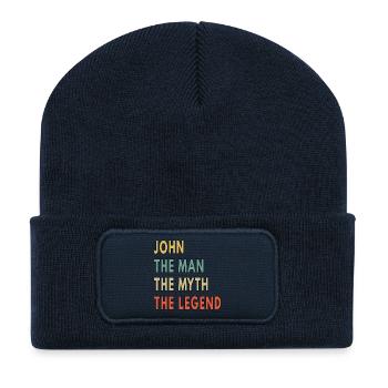 John The Man The Myth The Legend Funny - Recycled Patch Beanie - french navy - Front