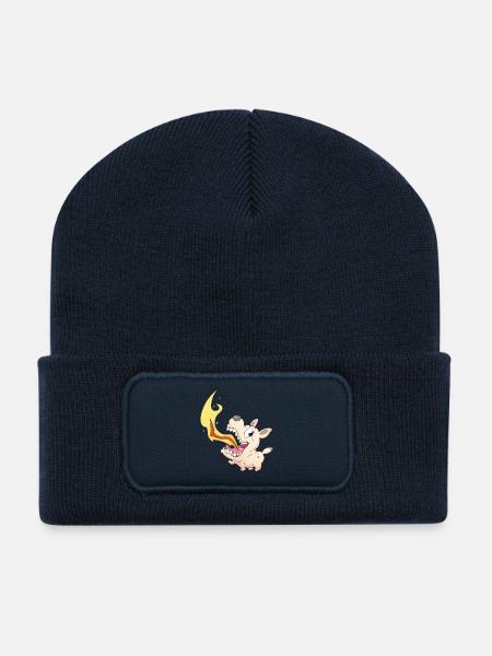 Mein Hund hatte zu viele rote Paprika - Recycelte Patch Beanie - French Navy