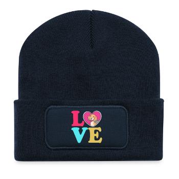 Maman Beagle Maman Maman Chien - Beanie recyclé à patch - bleu marine - Devant