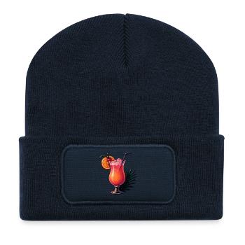 La touche de couleur de Tropical Cocktail - Beanie recyclé à patch - bleu marine - Devant