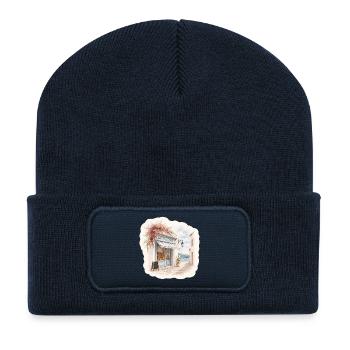 Küstenbäckerei – Bonjour am Meer - Recycelte Patch Beanie - French Navy - Vorne