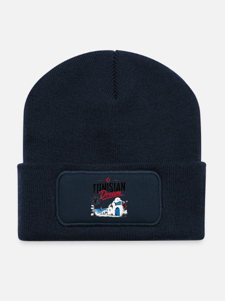 Tunisian Dream|Mediterranean Tunisia Travel TShirt - Recycled Patch Beanie - french navy