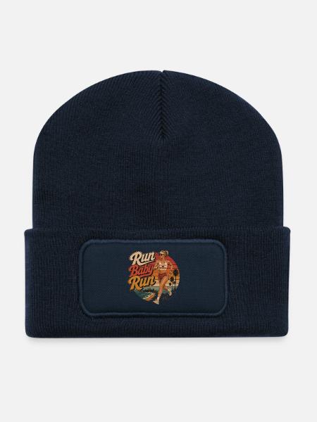 Run Baby Run – Retro Runner California - Recycled Patch Beanie - french navy