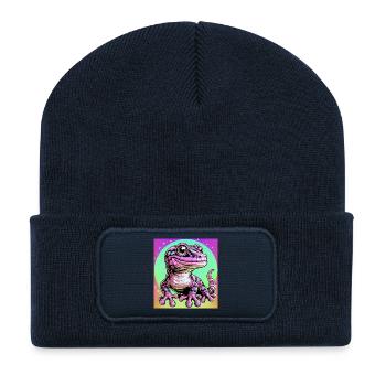 Gecko - Recycelte Patch Beanie - French Navy - Vorne