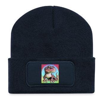 Gecko - Recycelte Patch Beanie - French Navy - Vorne