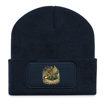 NATIVE STEM CALM Pflanzen - Recycelte Patch Beanie - French Navy - Vorne
