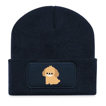 maltipoo - Recycelte Patch Beanie - French Navy - Vorne