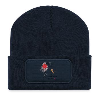 Glück - Recycelte Patch Beanie - French Navy - Vorne