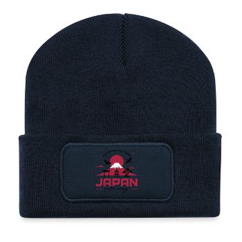 Japan Culture: Fuji & Positive Energy - Recycled Patch Beanie - french navy - Front