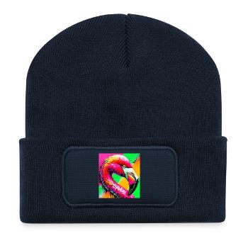 flamingo - Recycled Patch Beanie - french navy - Front