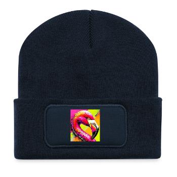flamingo - Recycled Patch Beanie - french navy - Front