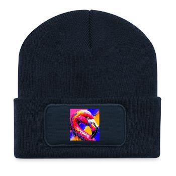 flamingo - Recycled Patch Beanie - french navy - Front