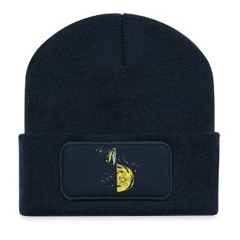 Flower Spiral Ornament - Recycled Patch Beanie - french navy - Front