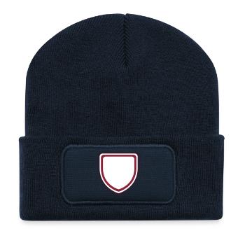 Coat of Arms Frame Bordeaux - Design your own text - Recycled Patch Beanie - french navy - Front