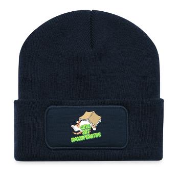 Süße, aber unkooperative Katze - Recycelte Patch Beanie - French Navy - Vorne