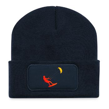 Die Wassersportler und Kitesurfing passen zusammen - Recycelte Patch Beanie - French Navy - Vorne