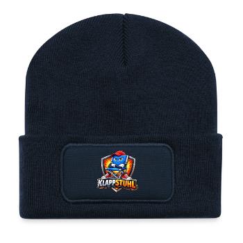 Klapstuhl Kämpfer Logo - Recycelte Patch Beanie - French Navy - Vorne