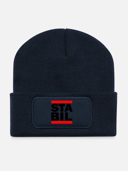 STABIL - BARS - Recycelte Patch Beanie - French Navy