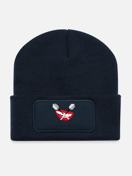 Shut up and throw (dark) - Recycelte Patch Beanie - French Navy