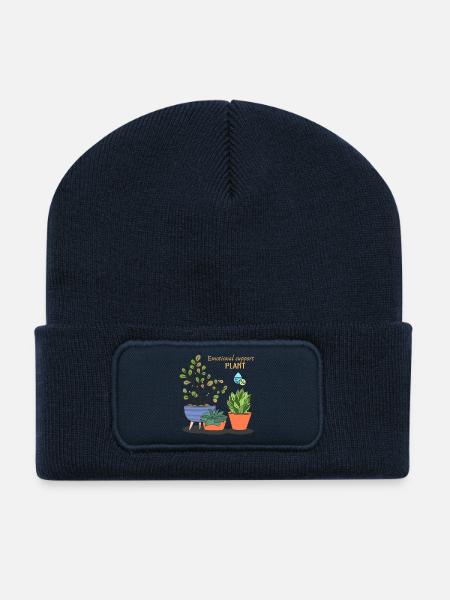 Emotionale Unterstützungspflanze - Recycelte Patch Beanie - French Navy