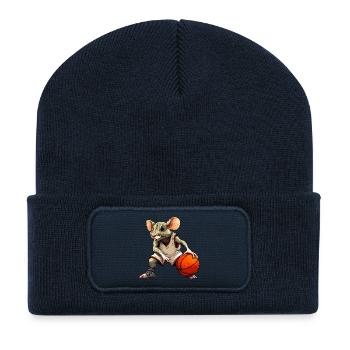 Ratte Basketball - Recycelte Patch Beanie - French Navy - Vorne
