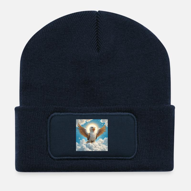 AdlerWolke - Recycelte Patch Beanie - French Navy