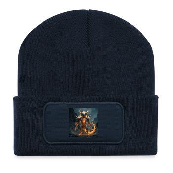 Hellius - Recycelte Patch Beanie - French Navy - Vorne