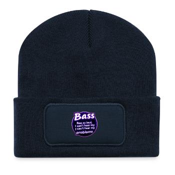 Basse trop forte vibrations profondes - Beanie recyclé à patch - bleu marine - Devant