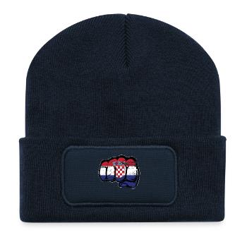 Drapeau de la Croatie poing utilisé - Beanie recyclé à patch - bleu marine - Devant