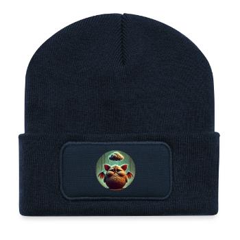 Bat Nocturnal Melancholy - Recycled Patch Beanie - french navy - Front