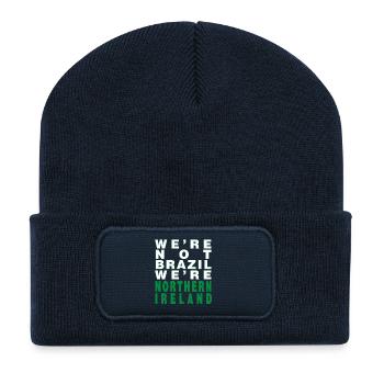 We're Not Brazil We're Northern Ireland - Recycled Patch Beanie - french navy - Front