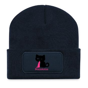Miezekotze - Recycelte Patch Beanie - French Navy - Vorne