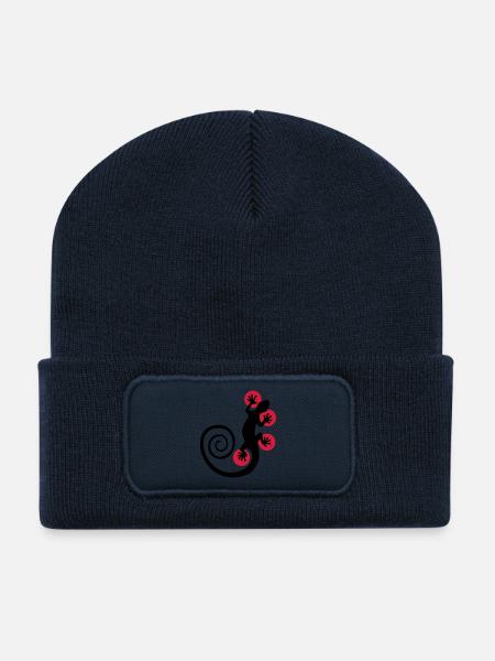 HOT SPOT GECKO - Recycled Patch Beanie - french navy
