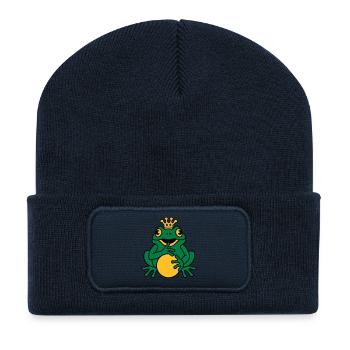 Froschkönig - Recycelte Patch Beanie - French Navy - Vorne