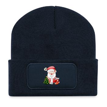 Santa Cheer Christmas Parade - Recycled Patch Beanie - french navy - Front