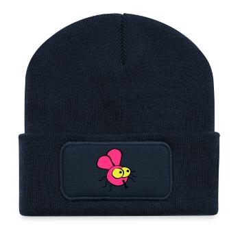 Fliege - Recycelte Patch Beanie - French Navy - Vorne