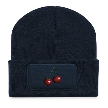 cherries - Recycled Patch Beanie - french navy - Front