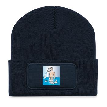 Wassermann | Sternzeichen | Geburtstag Astrologie - Recycelte Patch Beanie - French Navy - Vorne