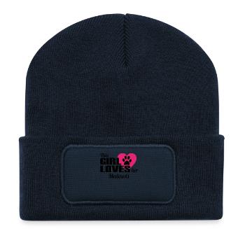 HUND DOG THIS GIRL LOVES GESCHENK Malinois - Recycelte Patch Beanie - French Navy - Vorne