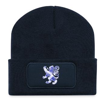 Scottish Lion Rampant and Saltire Flag - Recycled Patch Beanie - french navy - Front