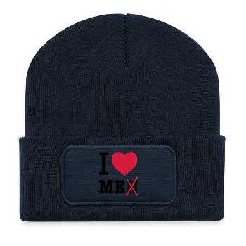 Je me aime la fierté de fierté ego Satire amoureux narcissiques - Beanie recyclé à patch - bleu marine - Devant